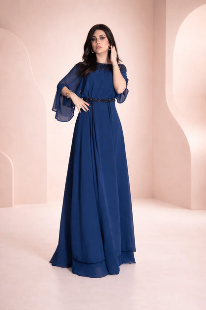 Blue Maxi With Extra Layers & Handwork