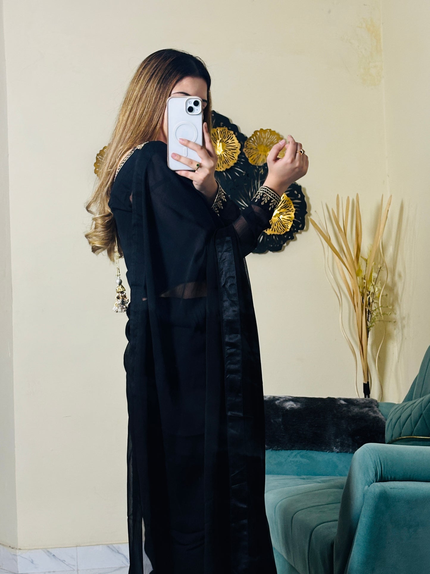 Zara Luxury Black Saree