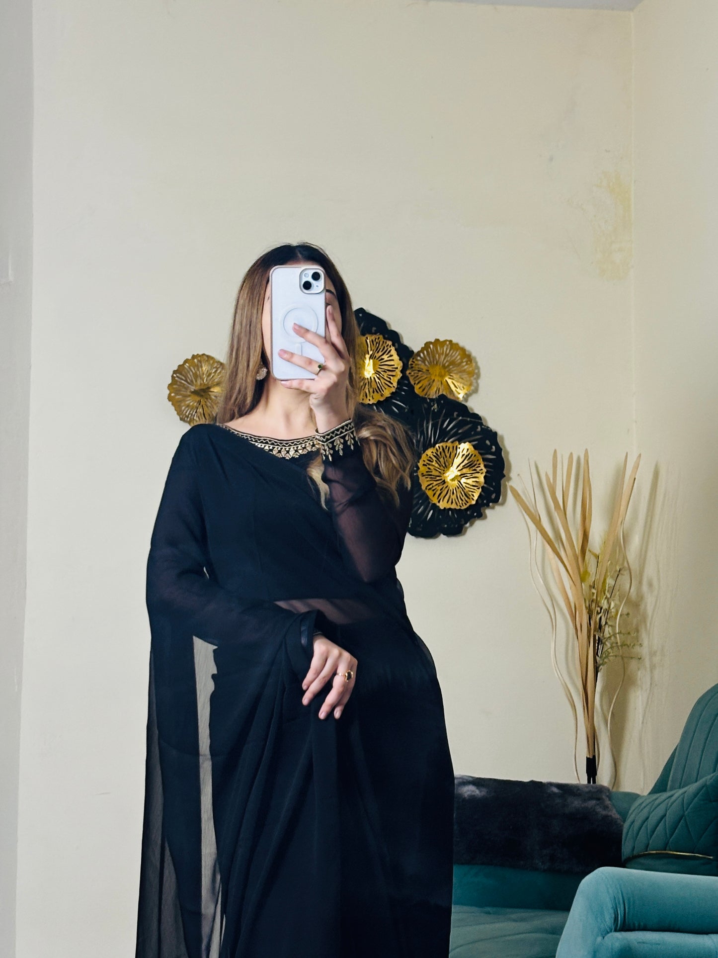 Zara Luxury Black Saree