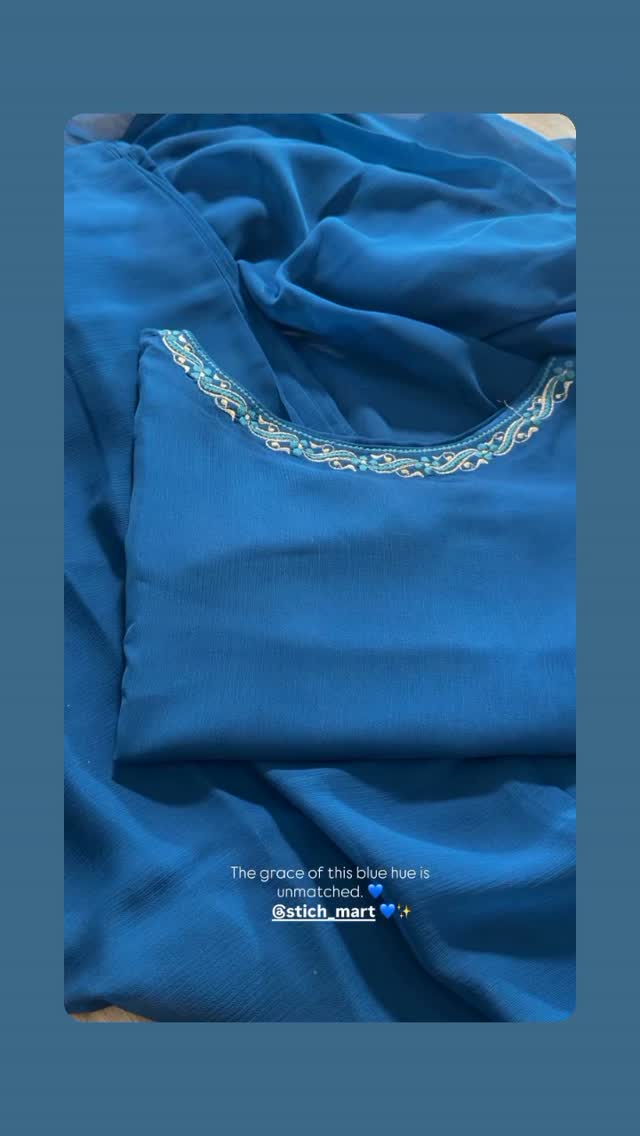 Hania Stitched Chiffon Saree