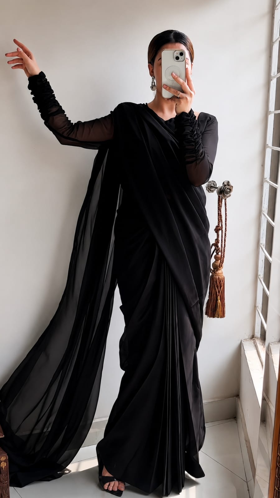 Eshal Luxury Black Saree