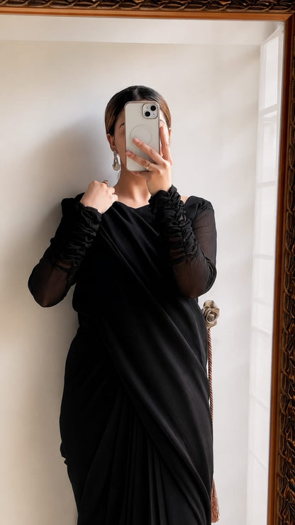 Eshal Luxury Black Saree