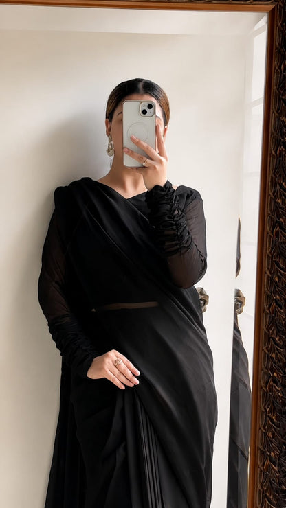 Eshal Luxury Black Saree