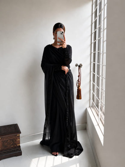 Eshal Luxury Black Saree