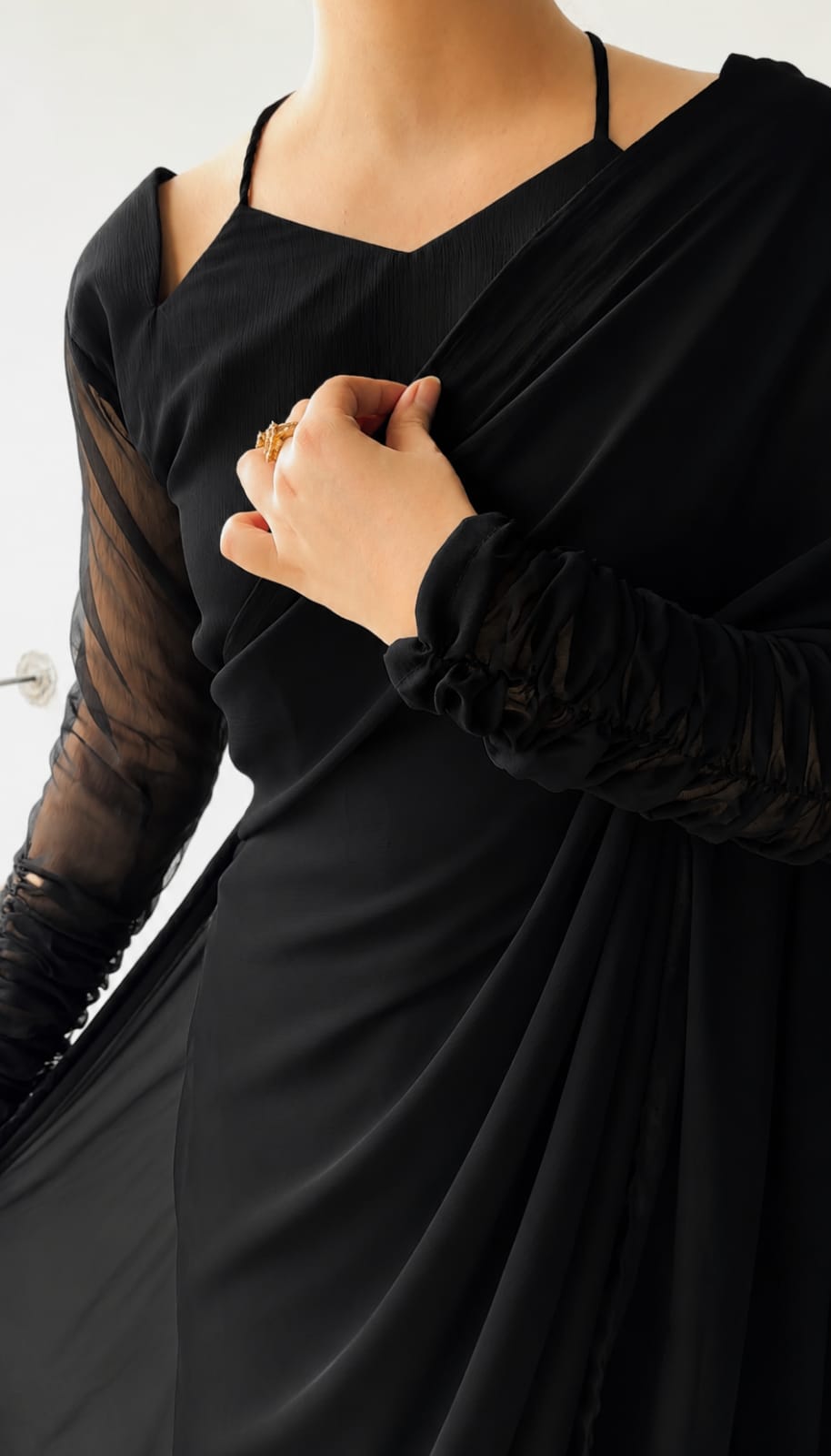 Eshal Luxury Black Saree