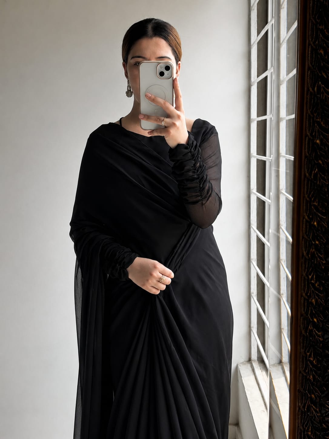 Eshal Luxury Black Saree