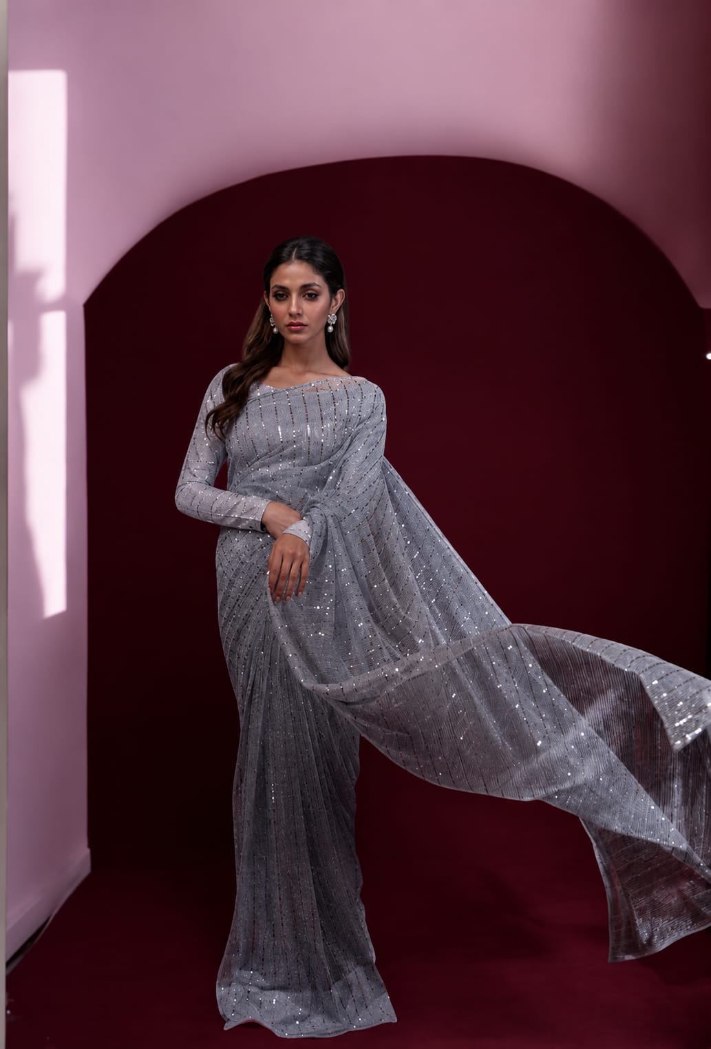 Layla Moonlight Saree with Elegant Looks